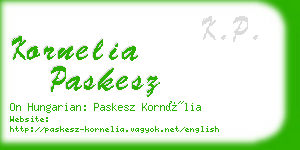 kornelia paskesz business card